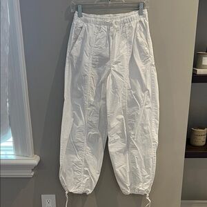 Zara Women's White Drawstring Track Pants